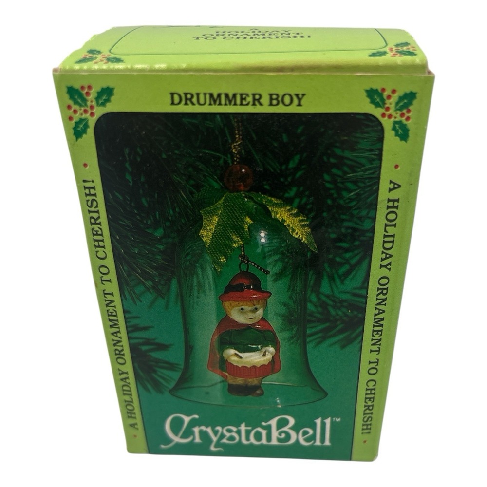 Vintage Crystal Bell Little Drummer,‎ Boy